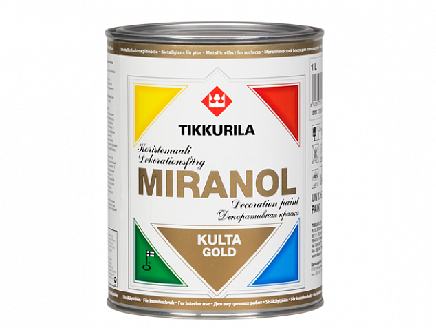 Декоративная краска под металл Tikkurila Miranol золотая (Миранол)