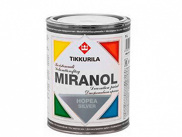 Декоративная краска под металл Tikkurila Miranol серебряная (Миранол)