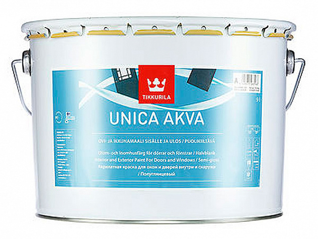 Краска для дверей и оконных рам Tikkurila Unica Akva (Уника Аква)