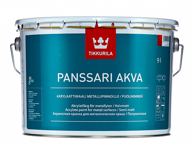Краска для металлических крыш Tikkurila Panssari Akva (Панссари Аква)