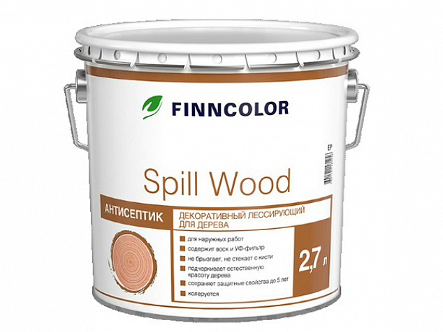Лессирующий антисептик Finncolor Spill Wood (Спил Вуд)