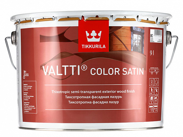 Лессирующий антисептик Tikkurila Valtti Color Satin (Валтти Колор Сатин)