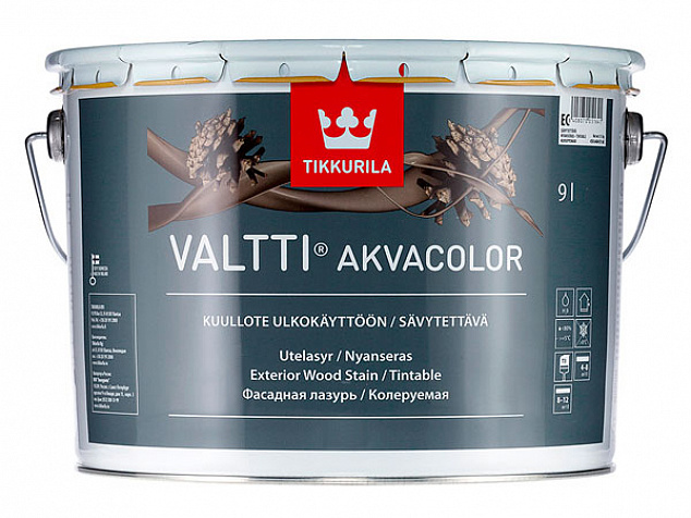 Колеруемая фасадная лазурь Tikkurila Valtti Akvacolor (Валтти Акваколор)