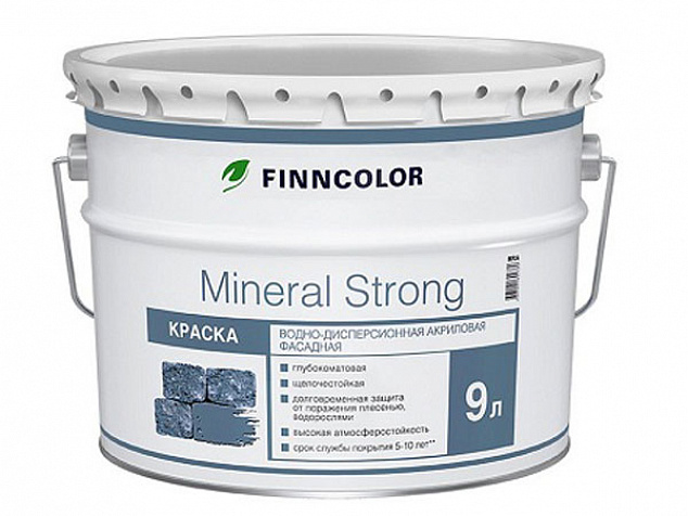 Фасадная водно-дисперсионная краска Finncolor Mineral Strong (Минерал Стронг)